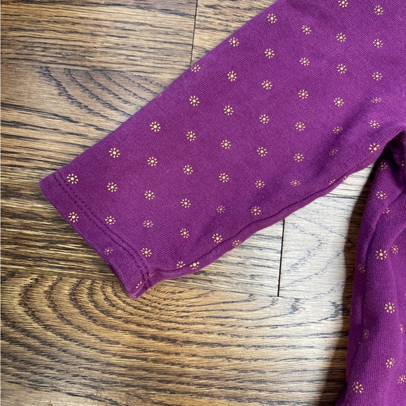 Tea Collection Girls Violet French Terry Floral Print Zippered Dress Size 5 - Picture 3 of 16